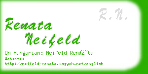 renata neifeld business card